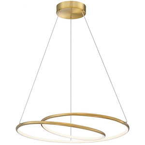 Gabriel - 34W 1 LED Chandelier In Contemporary Style-3 Inches Tall and 24 Inches Wide - 1294490