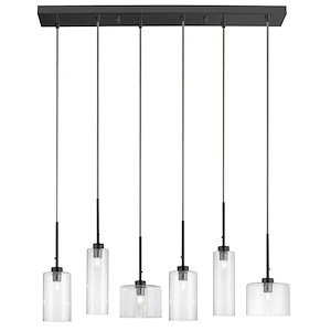 Industrial Chic - 6 Light Pendant In Contemporary Style-7.5 Inches Tall and 29 Inches Wide - 1045183