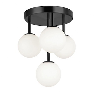 Megallan - 4 Light Flush Mount In Modern Style-11.75 Inches Tall and 10.75 Inches Wide