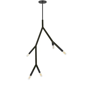 Morgan - 5 Light Pendant In  Style-29 Inches Tall and 7.75 Inches Wide