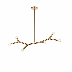 Morgan - 6 Light Pendant-13.5 Inch Tall and 39.25 Inch Wide - 1375084