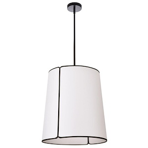 Notched Drum - 3 Light Pendant In Modern Style-20.25 Inches Tall and 18.25 Inches Wide - 1263117