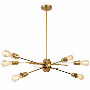Nebraska - 6 Light Pendant In  Style-16 Inches Tall and 32 Inches Wide - 1294309