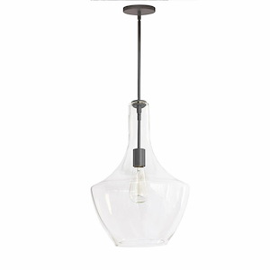 Petalite - 1 Light Pendant In Contemporary Style-17.75 Inches Tall and 12.5 Inches Wide