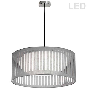 Slit Drum - 22W 1 LED Pendant In Modern Style-8 Inches Tall and 20 Inches Wide - 724367