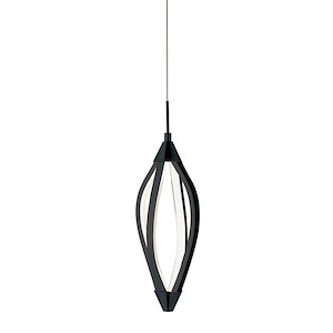 Selene - 15W 1 LED Pendant In Contemporary Style-14 Inches Tall and 5 Inches Wide