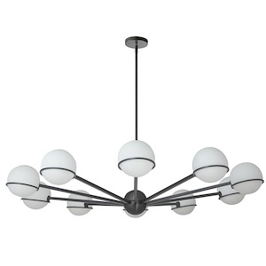 Sofia - 10 Light Chandelier In Modern Style-8.25 Inches Tall and 50 Inches Wide
