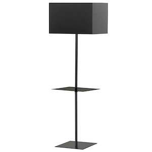 Tablero - 1 Light Square Floor Lamp with Shelf