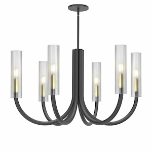 Wand - 6 Light Chandelier-21.75 Inches Tall and 30.5 Inches Wide