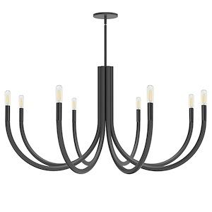 Wand - 8 Light Chandelier In Modern Style-19.25 Inches Tall and 38 Inches Wide - 1263194