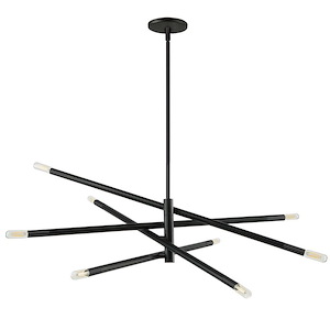 Wand - 8 Light Chandelier In Modern Style-8 Inches Tall and 50 Inches Wide