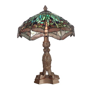 Dragonfly with Platform Base - Two Light Table Lamp