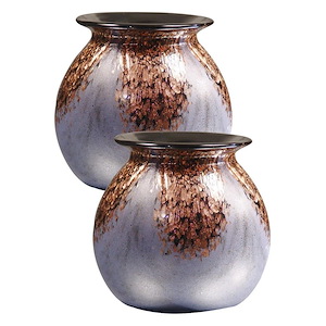 Cambridge - 6.25 Inch 2-Piece Hand Blown Art Glass Vase Set