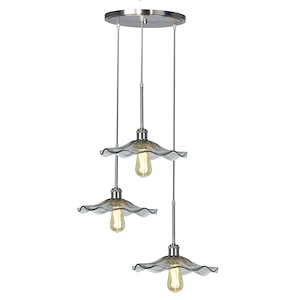 Moree - 3 Light Pendant-58 Inches Tall and 18 Inches Wide