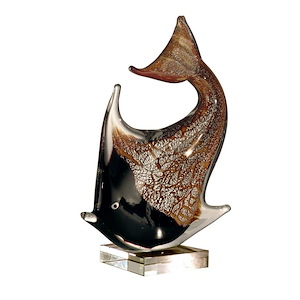 Angel Fish - 9 Inch Hand Blown Art Glass Figurine