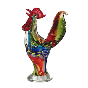 Rooster Favrile - 11 Inch Decorative Figurine