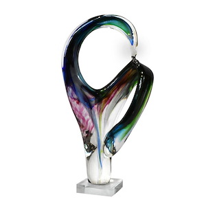Contorted - 15 Inch Handcrafted Art Glass Sculpture