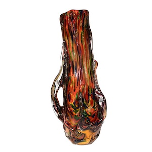 Rainier Lava - 9.75 Inch Handcrafted Art Glass Sculpture
