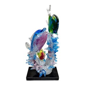 Coral Reef - 21 Inch Handcrafted Art Glass Sculpture