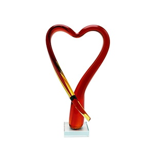 Opus Heart - Sculpture-13.75 Inches Tall and 8.5 Inches Wide