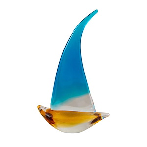 Kona Sailboat - Sculpture-10.25 Inches Tall and 6.75 Inches Wide