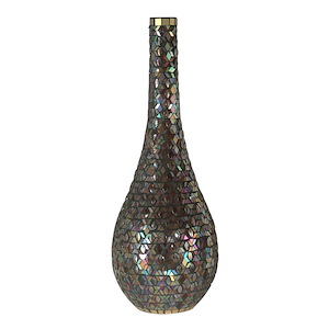 Peacock Mosaic - 22 Inch Decorative Tall Vase
