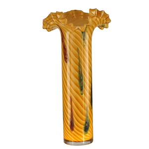Oasis Tall Ruffle - 20 Inch Decorative Vase