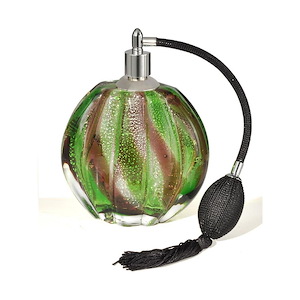 Palm Bay - 6.25 Inch Hand Blown Art Glass Perfume Bottle