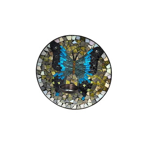 Butterfly - 12 Inch Mosaic Candle Holder