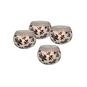 Feori - 3 Inch 4-Piece Candle Holder Votive Set (Candles Not Included)