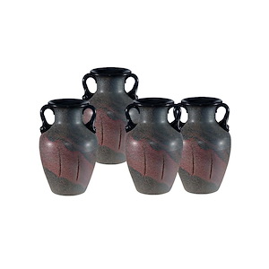 Myria - 6 Inch 4-Piece Hand Blown Art Glass Vase Set