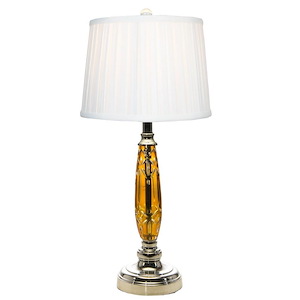 Glossy Amber - 1 Light Table Lamp-26 Inches Tall and 13 Inches Wide