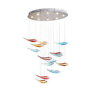 Fish - 8 Light Chandelier-60 Inches Tall and 35.5 Inches Wide