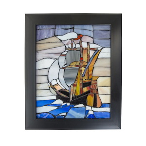 Sailboat - 10 Inch Mosaic Art Glass Wall Panel