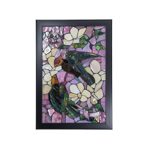 Parrots - 18 Inch Mosaic Art Glass Wall Panel - 1033109