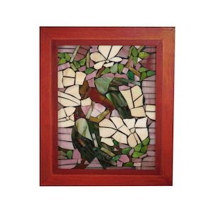 Parrots - 10 Inch Mosaic Art Glass Wall Panel