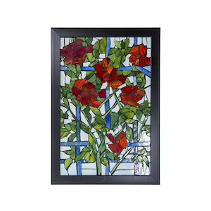 Passion - 18 Inch Mosaic Art Glass Framed Panel