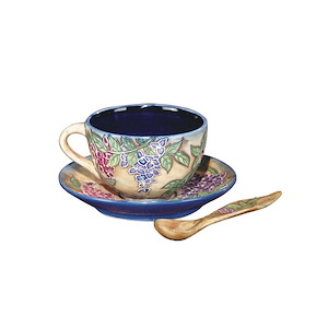 Grape Vine - 2.75 Inch Hand Painted Porcelain Cup and Saucer Set - 1031482