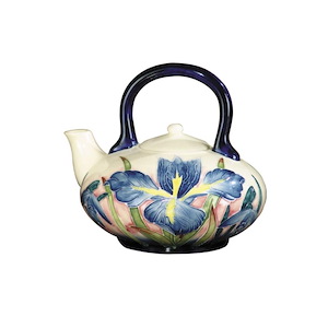 Iris - 5.5 Inch Hand Painted Porcelain Tea Pot