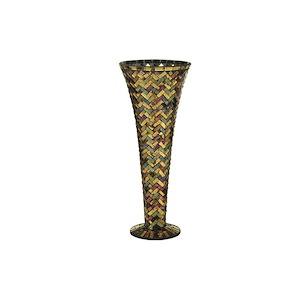 15.75 Inch Herringbone Vase