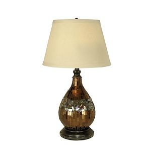 Mosaic Glass Dome - One Light Table Lamp