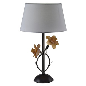 2-Flower Rose - 1 Light Table Lamp