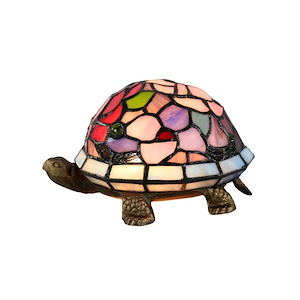 Toto Turtle Floral - 1 Light Accent Lamp-4.5 Inches Tall and 7.5 Inches Wide