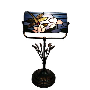 Dragonfly Bankers - 1 Light Accent Lamp-17 Inches Tall and 10 Inches Wide