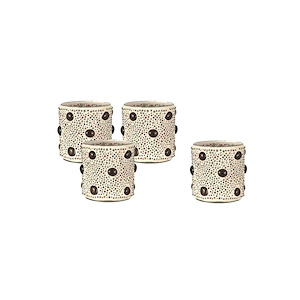 Beaded Jewel - 3 Inch 4-Piece Mosaic Candle Holder Set (Candles Not Included) - 1031302