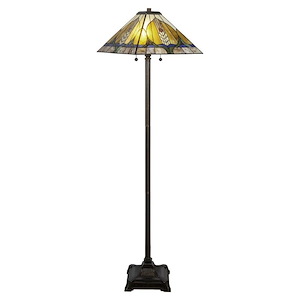 Pusan Mission - 2 Light Floor Lamp-63.75 Inches Tall and 18 Inches Wide
