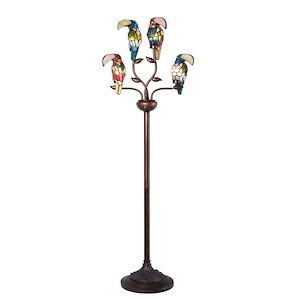 Toucans - 4 Light Floor Lamp-61.75 Inches Tall and 18.25 Inches Wide