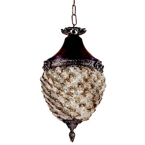 Glass Flower - One Light Hanging Lantern