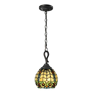 Raphael - 1 Light Mini Pendant-10 Inches Tall and 6 Inches Wide