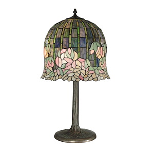 Flowering Lotus Replica - Two Light Table Lamp
